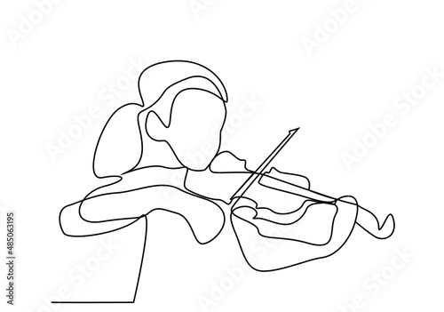 girl playing violin in hand taking violin lesson