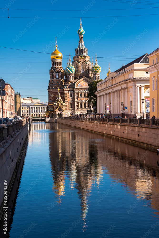 St. Petersburg, Russia. Famous landmark church Saviour on the Spilled Blood