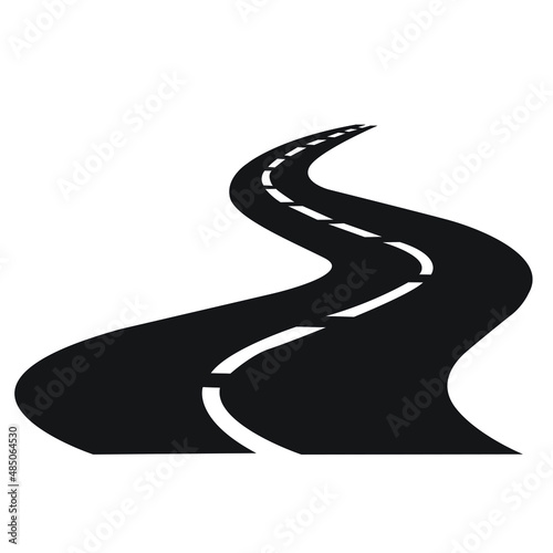 road with a white background vector illustration