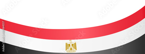 Bottom waving  Egypt  flag  isolated  on png or transparent background,Symbol of  Egypt, template for banner,card,advertising ,promote,and business matching country poster, vector