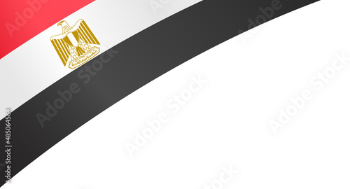Corner waving Egypt flag  isolated  on png or transparent background,Symbol of Egypt,template for banner,card,advertising ,promote,and business matching country poster, vector illustration