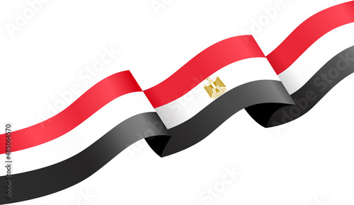 Corner waving Egypt flag  isolated  on png or transparent background,Symbol of Egypt,template for banner,card,advertising ,promote,and business matching country poster, vector illustration