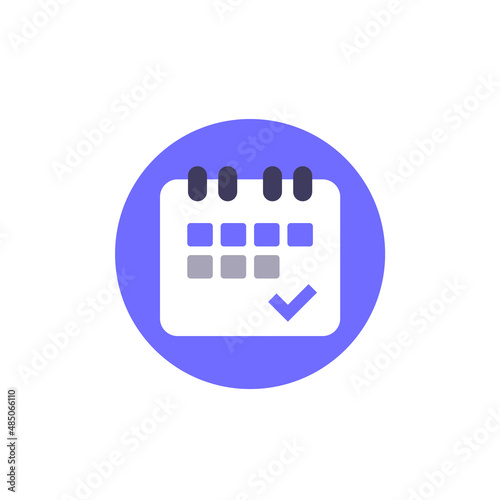 four-day week vector icon, 4-day workweek