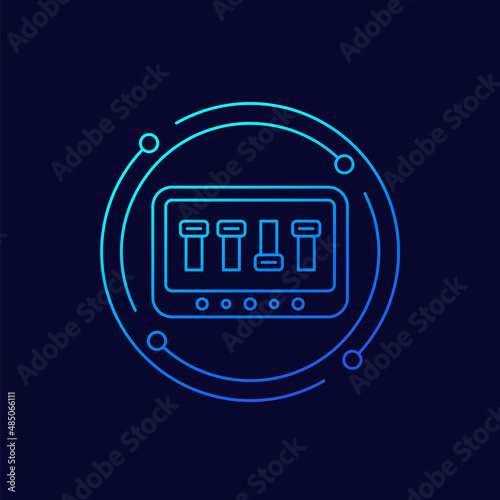 fuse box or switchboard line icon