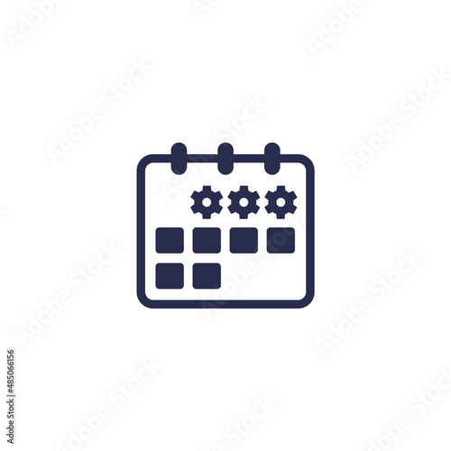 maintenance schedule icon with a calendar