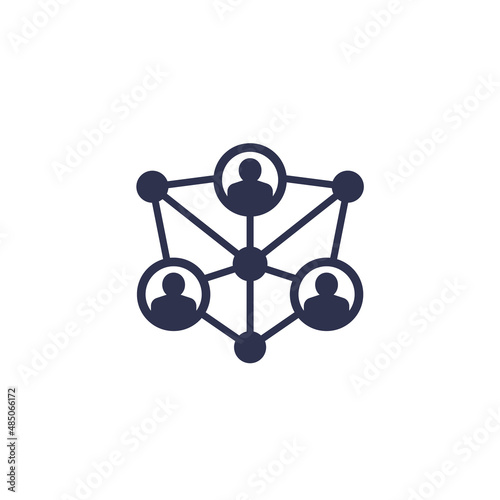 holacracy icon, method of decentralized management