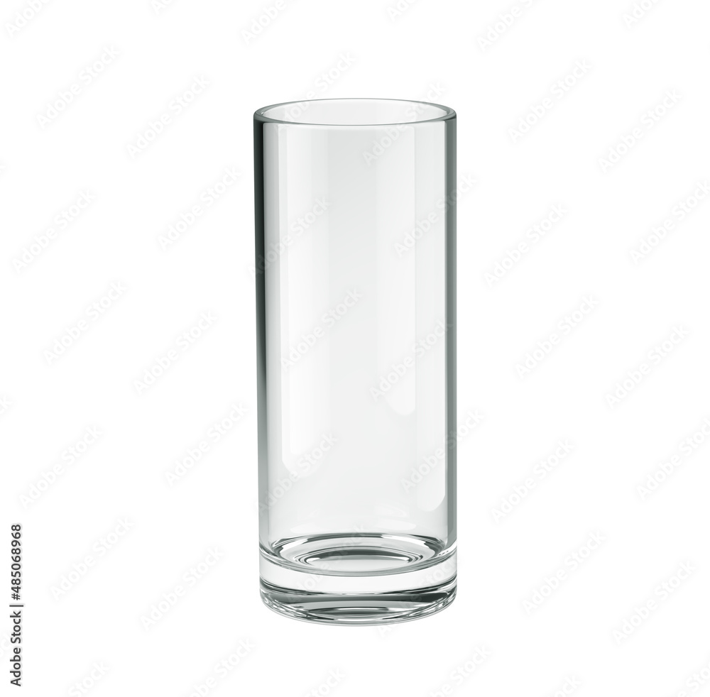 Glass isolated on white background. 3D Illustration. Glass isolated on white background. 3D Illustration.