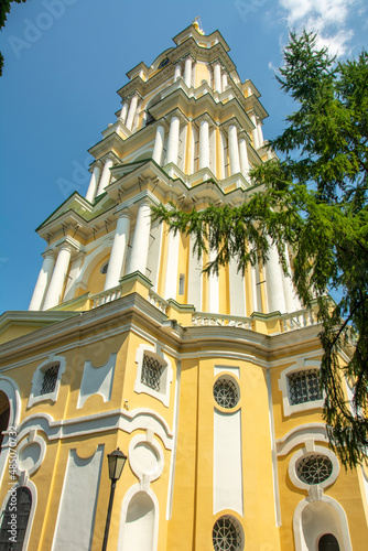Photography Yellow washed bell tower of the Novospassky Monastery (New Monastery of the Savi