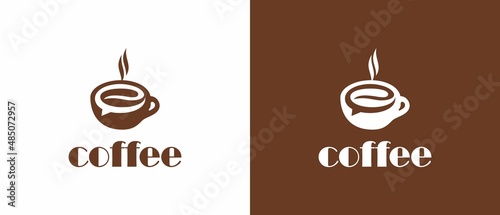 coffee chat for cafe vector icon illustration