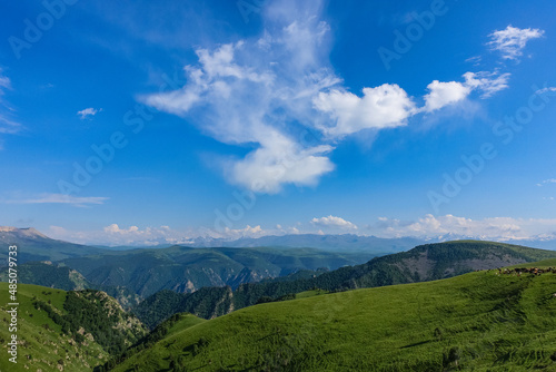 The high-mountain road to the tract of Jily-Su. Caucasus. Kabardino-Balkaria. Russia. © Виктория Балобанова