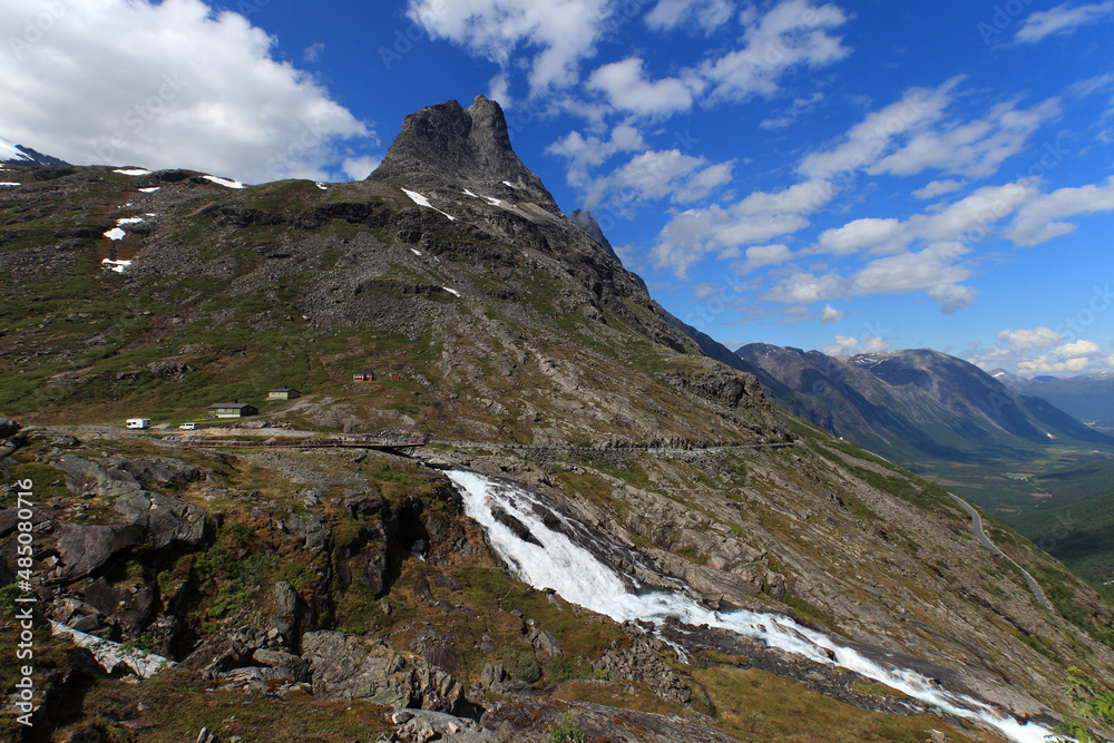 Trollstigen (troll path) - a tourist attraction in Norway