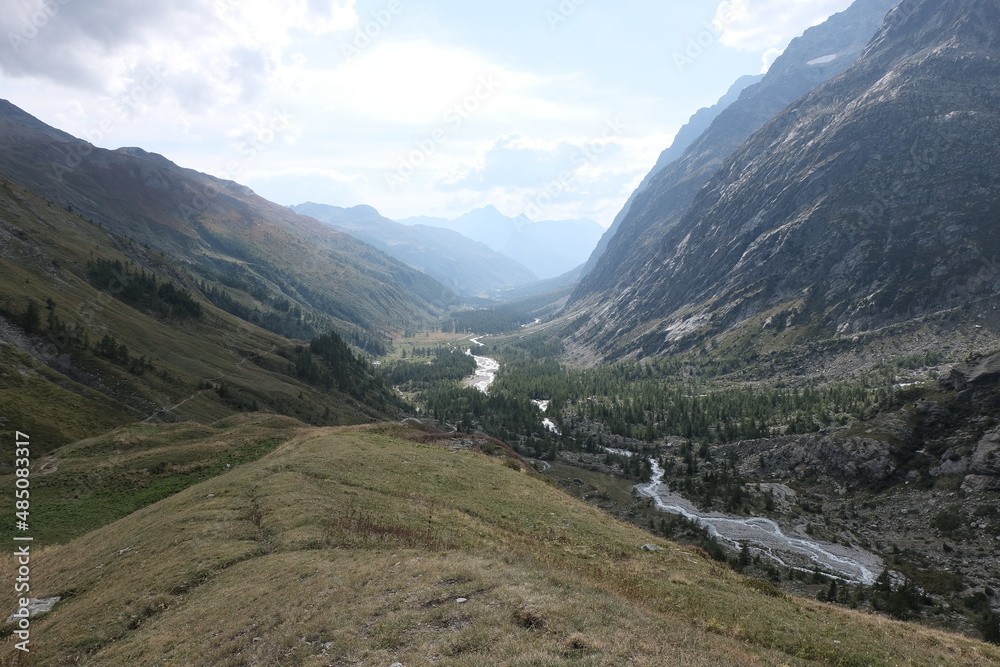 Fototapeta premium Mont Blanc valley. France-Switzerland-Italy