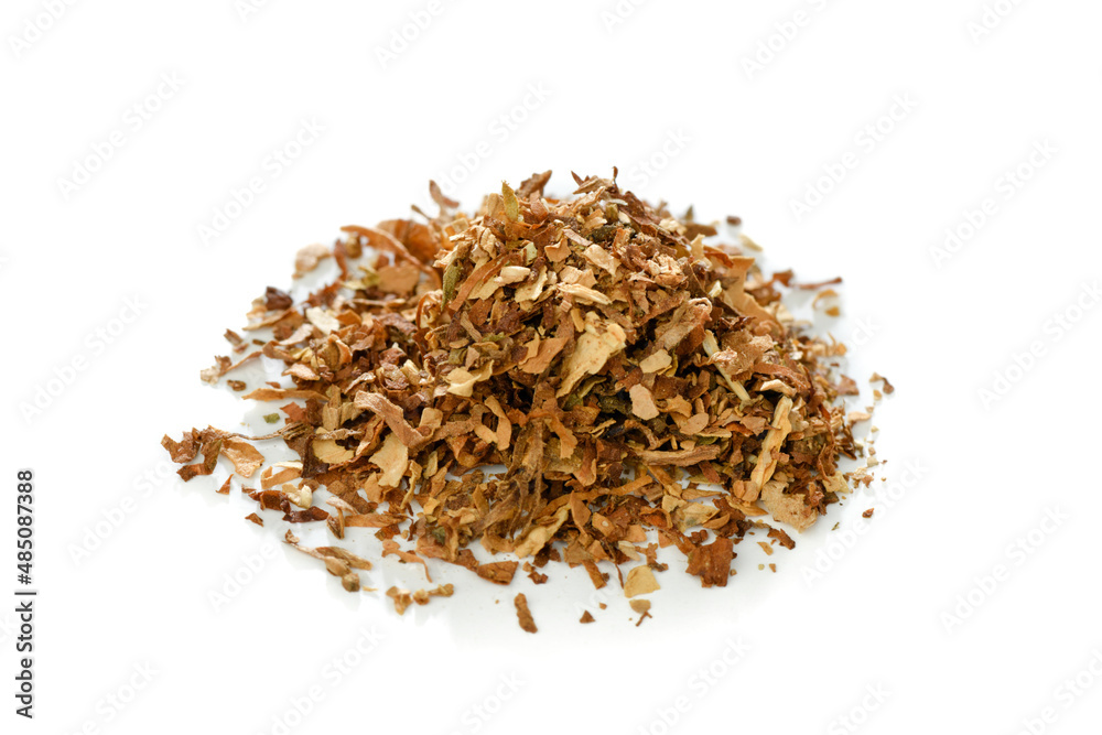 Heap of tobacco isolated on white background Heap of tobacco isolated on white background