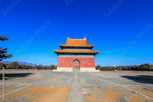 the great stele tower is in the East Tomb scenic spot of the Qing Dynasty, China © zhang yongxin