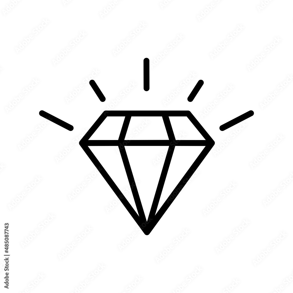 Diamond Icon Vector Design Template Illustration Sign And Symbol