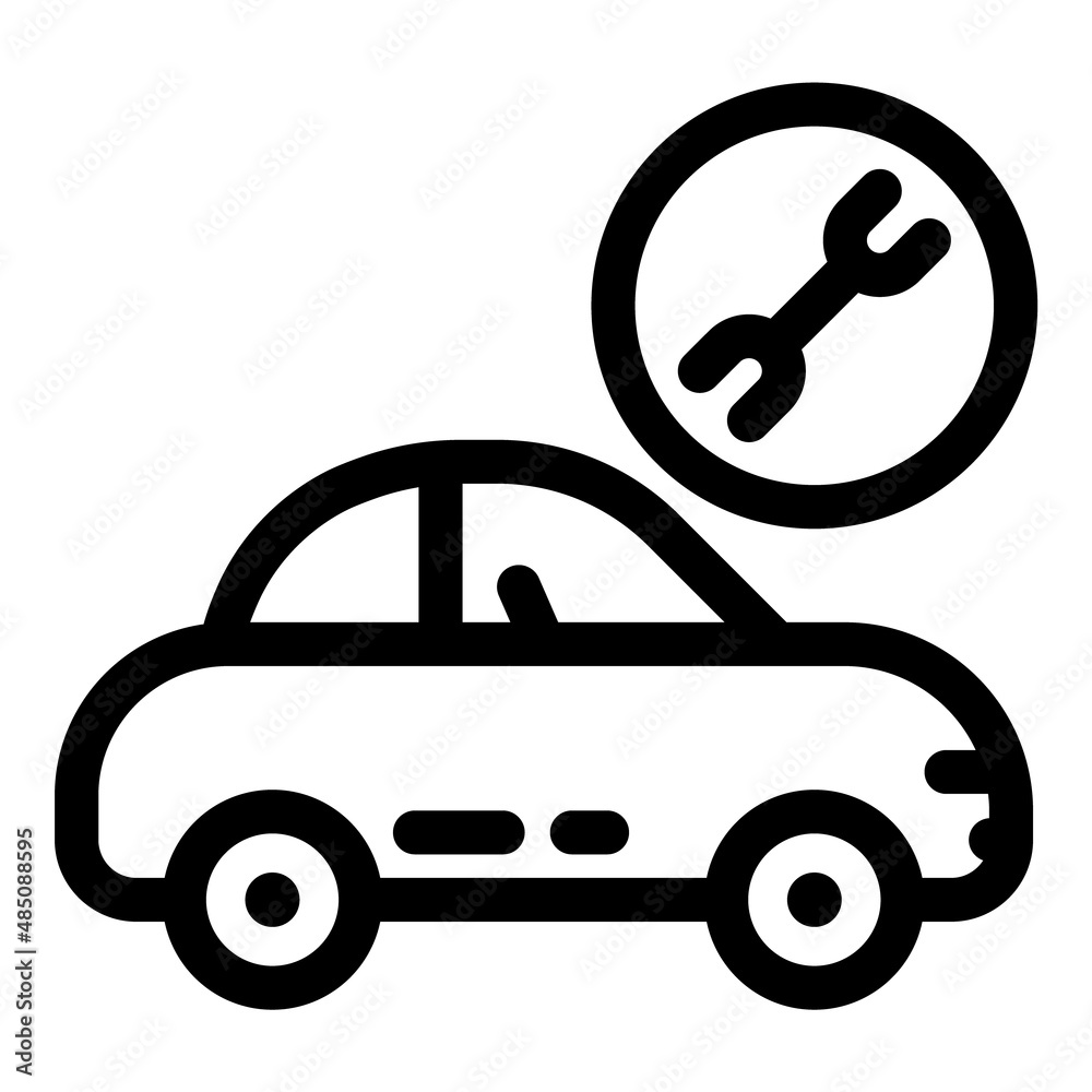 Car Service Flat Icon Isolated On White Background Car Service Flat Icon Isolated On White Background