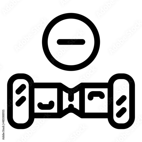 Gyroscooter Remove Flat Icon Isolated On White Background