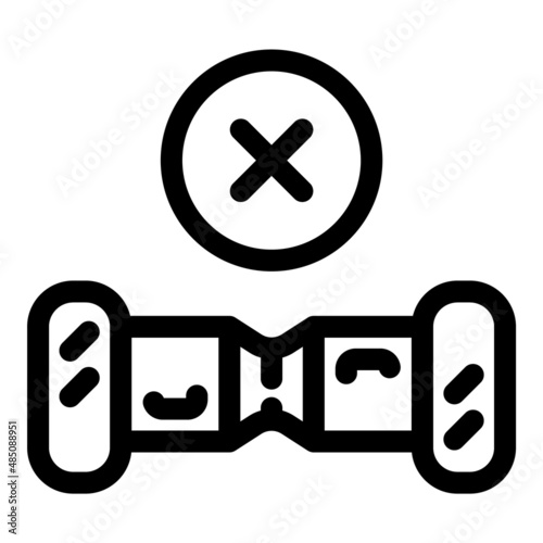 Gyroscooter Delete Flat Icon Isolated On White Background