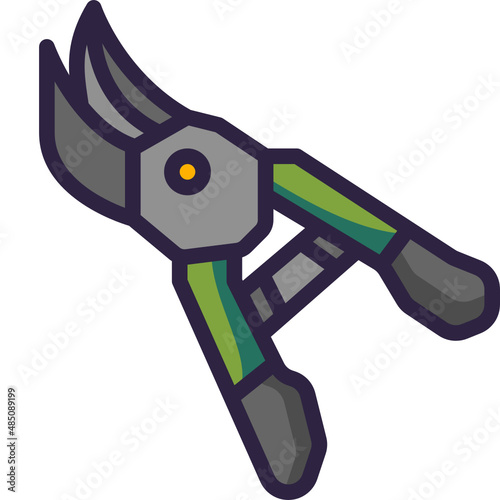 secateurs line icon