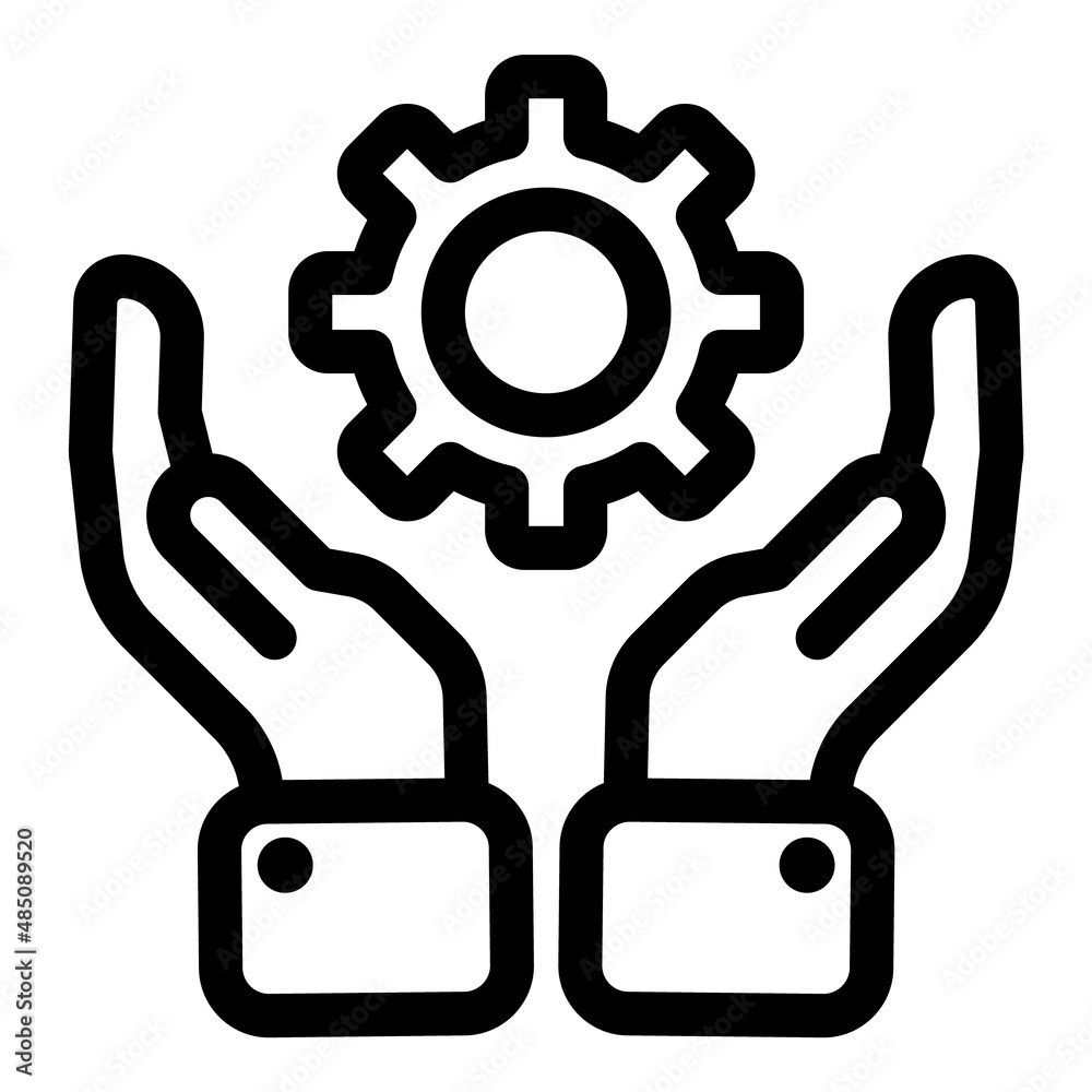 Settings Flat Icon Isolated On White Background Settings Flat Icon Isolated On White Background