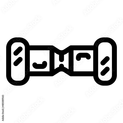 Hoverboard Flat Icon Isolated On White Background