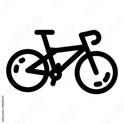 Bicycle Flat Icon Isolated On White Background