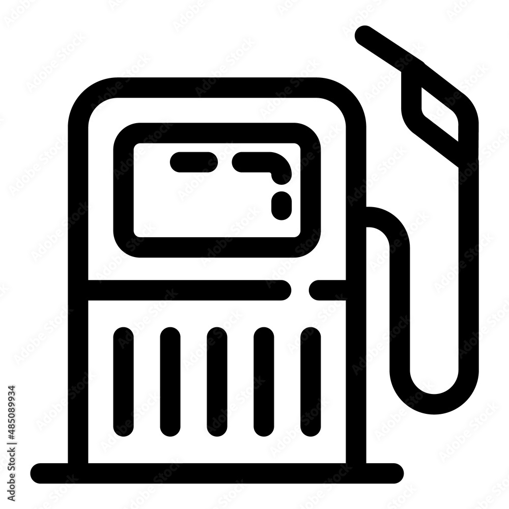 Gas Station Flat Icon Isolated On White Background Gas Station Flat Icon Isolated On White Background