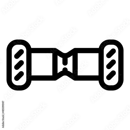 Hoverboard Flat Icon Isolated On White Background