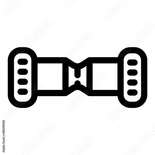 Hoverboard Flat Icon Isolated On White Background
