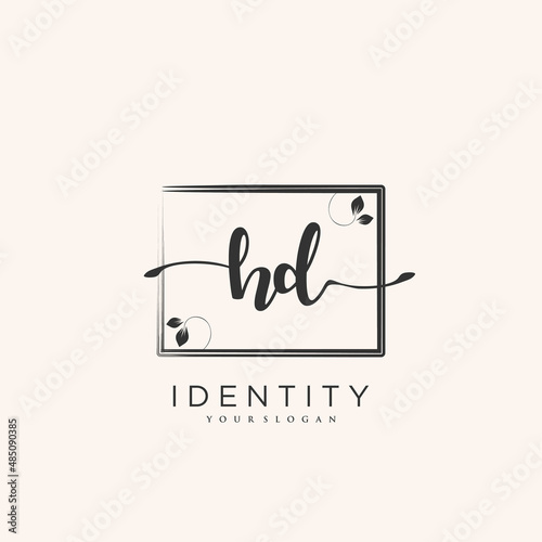 HD Handwriting logo vector of initial signature, wedding, fashion, jewerly, boutique, floral and botanical with creative template for any company or business.