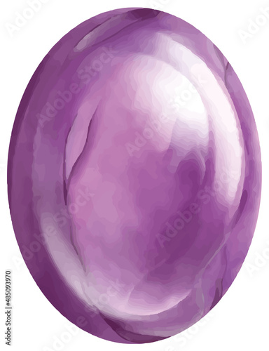 2月の誕生石・宝石　アメジストのルース　ベクター素材