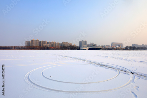 City Park snow scenery, North China