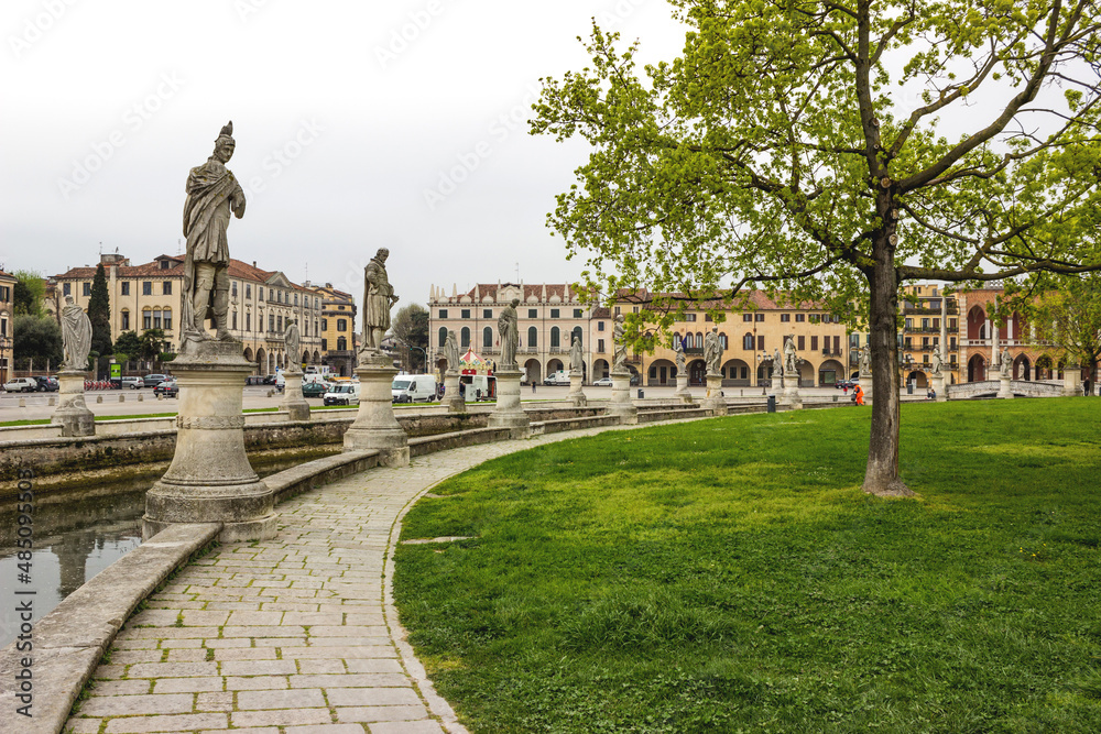 Fragment of Prato della Valle in Padua, Veneto, Italy.