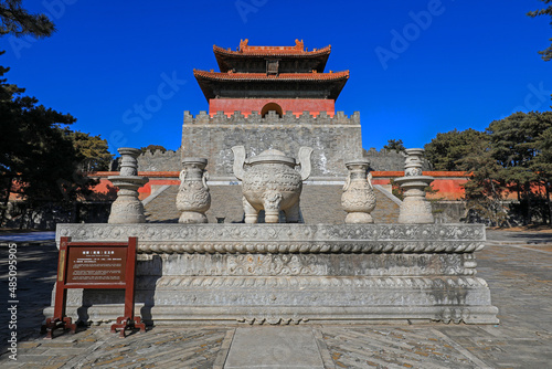 Architectural scenery of Emperor Qianlong's mausoleum, Eastern Mausoleum of the Qing Dynasty, China photo