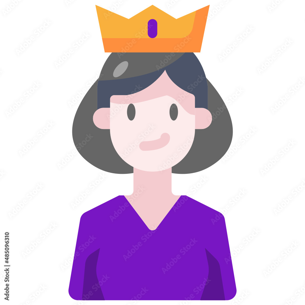 queen flat icon