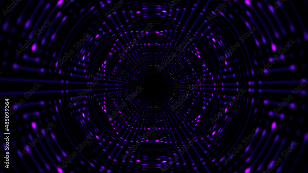 Tunnel Texture Art of Neon Color Lines and Dots Tunnel Texture Art of Neon Color Lines and Dots