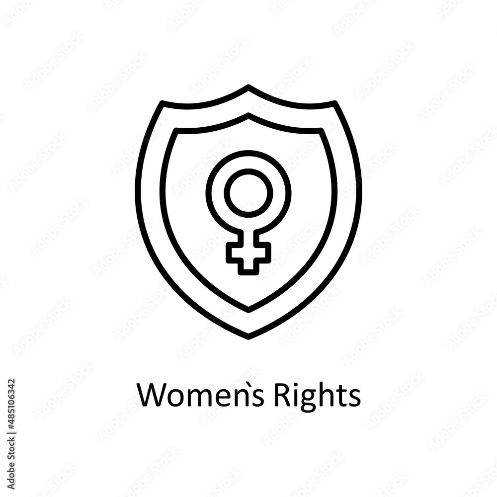 Women`s Rights vector Outline Icon Design illustration. Home Improvements Symbol on White background EPS 10 File Women`s Rights vector Outline Icon Design illustration. Home Improvements Symbol on White background EPS 10 File