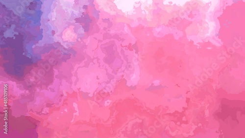 abstract animated twinkling stained background full HD seamless loop video - watercolor splotch liquid effect - pacific pink violet bubble gum lilac color
