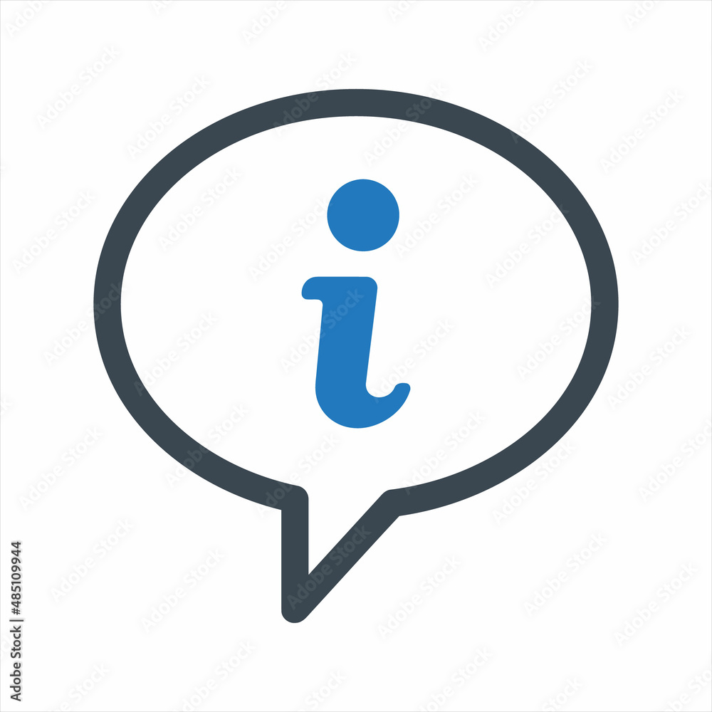 Information icon. Vector and glyph