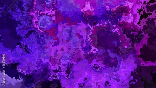 abstract animated twinkling stained background full HD seamless loop video - watercolor splotch liquid effect - velvet violet purple lilac amethyst iris orchid color
