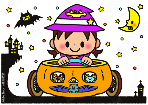ハロウィン,９月,１１月,動物,仮装,魔女,魔法,かぼちゃ,