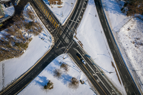 Aerial Drone of Toms River in the Winter photo