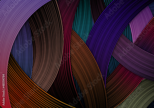 Illustration of colorful stripe layers backgrouind photo