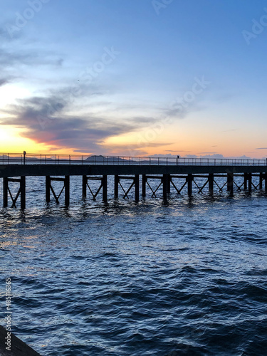 pier in the sunset