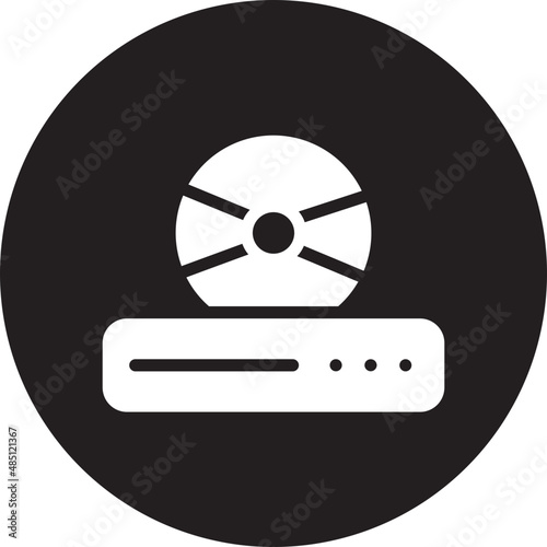 dvd player glyph icon