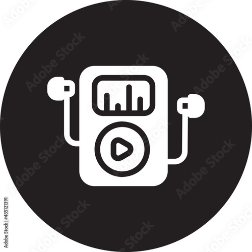 mp3 player glyph icon
