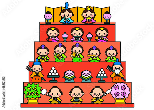 ひなまつり,ひな祭り,おひなさま,お雛様,３月,春,ひな人形,雛祭り,かわいい,雛人形,保育園,幼稚園,ひな飾り,3月,3月3日, 金屏風, お内裏様, 三人官女, 五人囃子