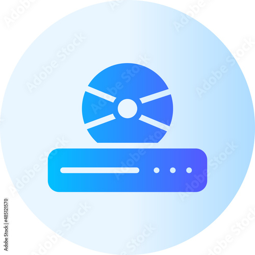 dvd player gradient icon