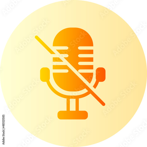 microphone mute gradient icon