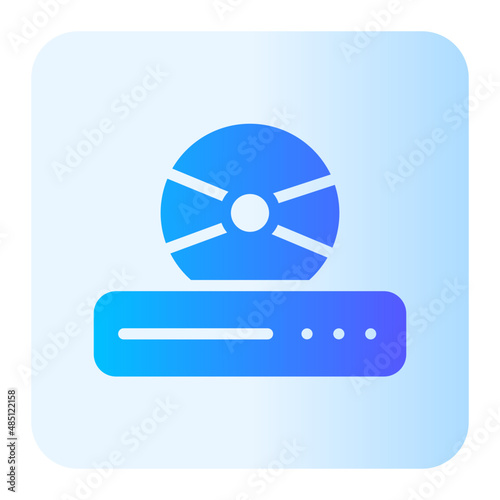 dvd player gradient icon